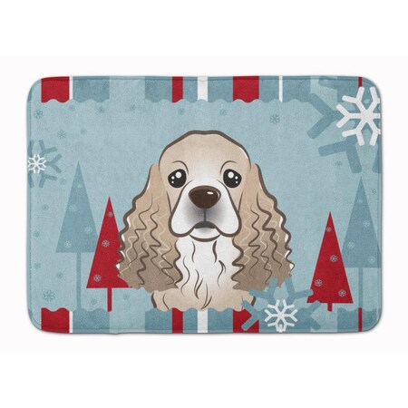 Carolines Treasures Winter Holiday Cocker Spaniel Machine Washable Memory Foam Mat BB1712RUG